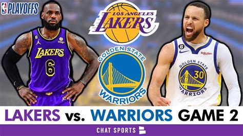 May 3, 2023 · Game 2 of Lakers vs. Warriors will tip off at 9 p.m. ET (6 p.m. local time). There are no other games scheduled to be played on Thursday night. What channel is Lakers vs. Warriors on?